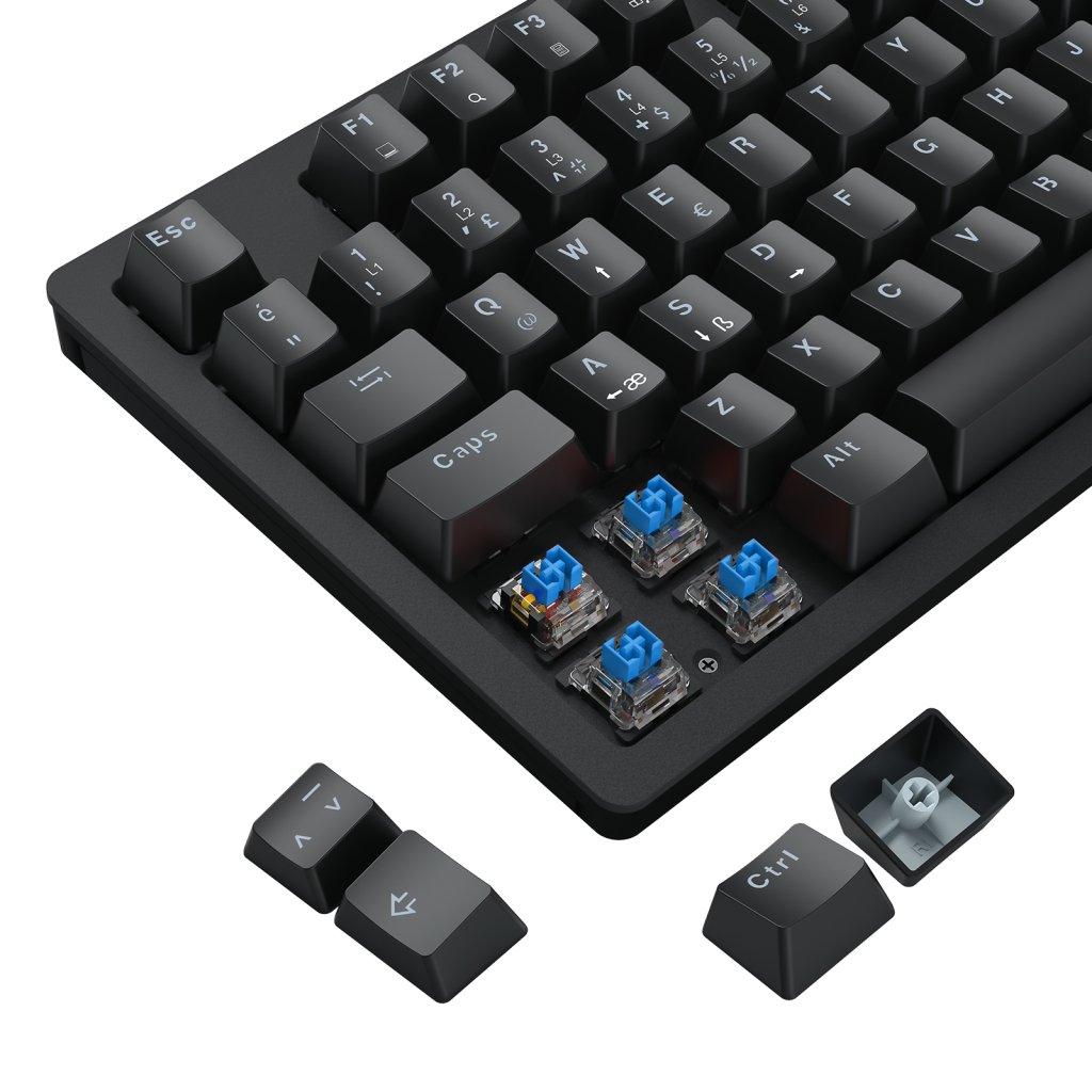 T-DAGGER Balı T-TGK311-BL Usb Kablolu Türkçe Q Rainbow Backlight Blue Mekanik Switch 87 Tuşlu Gaming Klavye