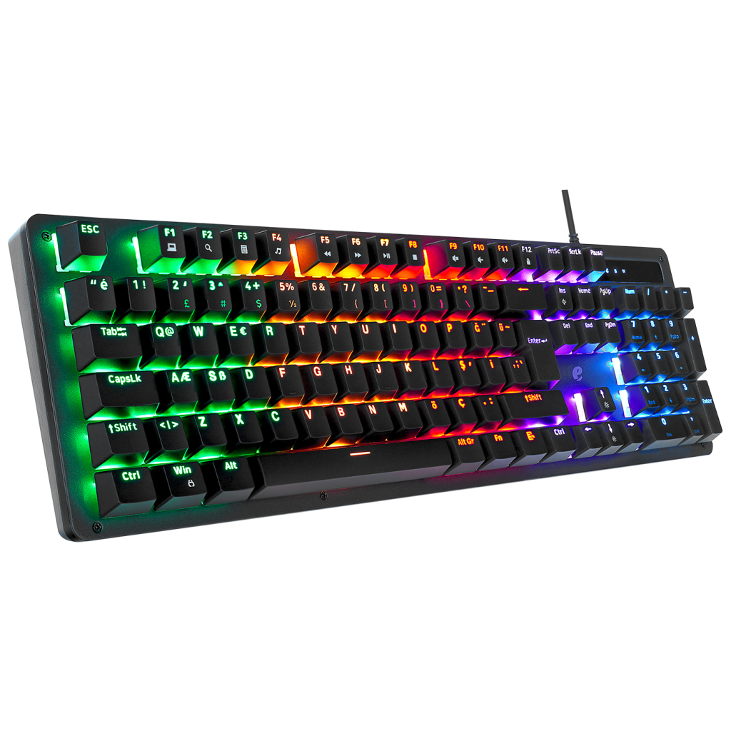 Acer Emachines EAK104 Siyah Usb Kablolu Rgb Backlight Red Mekanik Switch Türkçe Q 104 Tuşlu Gaming Klavye