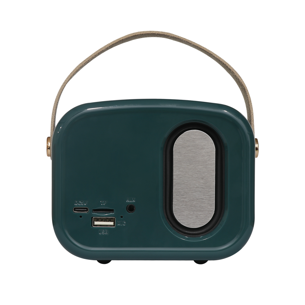 Mikado MD-24BT Echoes Yeşil 3W Taşınabilir USB/TF Kart/Bluetooth 800mAh Klasik Retro Müzik Kutusu