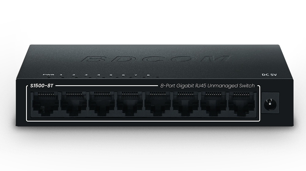 Bdcom S1500-8T 8 Port 100/1000 Gigabit Switch Metal Kasa