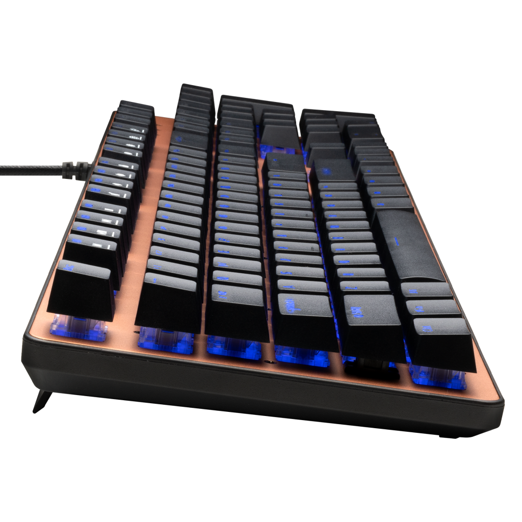 Gamdias Aura GK1 Usb Kablolu İngilizce Rainbow Backlight Red Mekanik Switch Bronz Edition Gaming Klavye