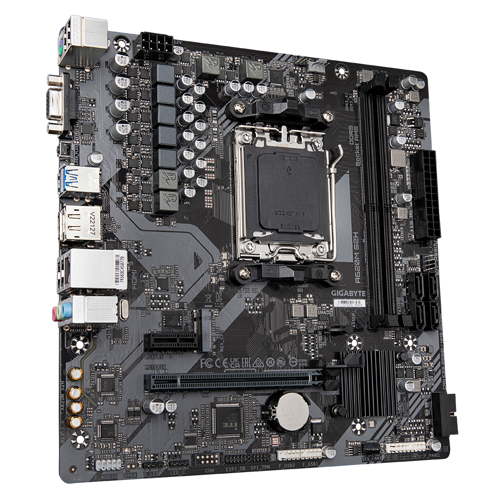 Gigabyte A620M-S2H rev.1.2 6400MHz 2xDDR5 1x M.2 D-SUB Hdmı Dp AM5 Soket Anakart