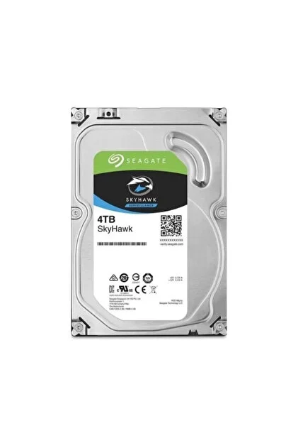 Seagate 4 Tb 3.5 Skyhawk Sata 5400rpm 256mb 7/24 Guvenlık St4000vx016 (3 Yıl Resmi Dist Garantili)