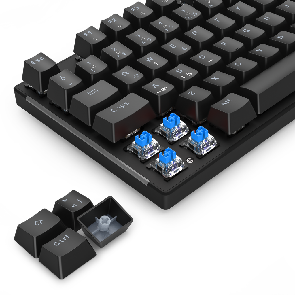 T-DAGGER Naxos T-TGK310-BL Usb Kablolu Türkçe Q Rainbow Backlight Blue Mekanik Switch 104 Tuşlu Gaming Klavye
