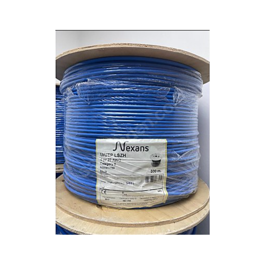 Nexans NEX1611TB5 Mavi CAT6 500M 23AWG (0,58mm) Utp %100 Bakır Lszh Halogen Free Makara Kablo