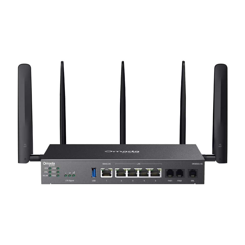 Omada DR3650v-4G Wi-Fi 6 AX3000 Dual Band Gigabit Masaüstü Load Balance Vpn Gateway