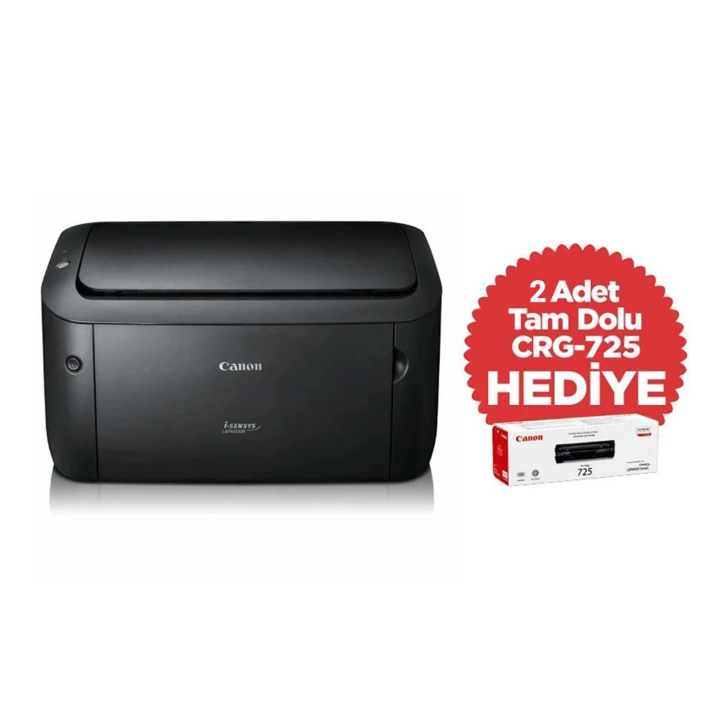Canon i-SENSYS LBP6030B Lazer Yazıcı (siyah) Orjinal +2adet CRG725 Toner Hediyeli (dakikada 18 Sayfa) Orijinal Tonerli