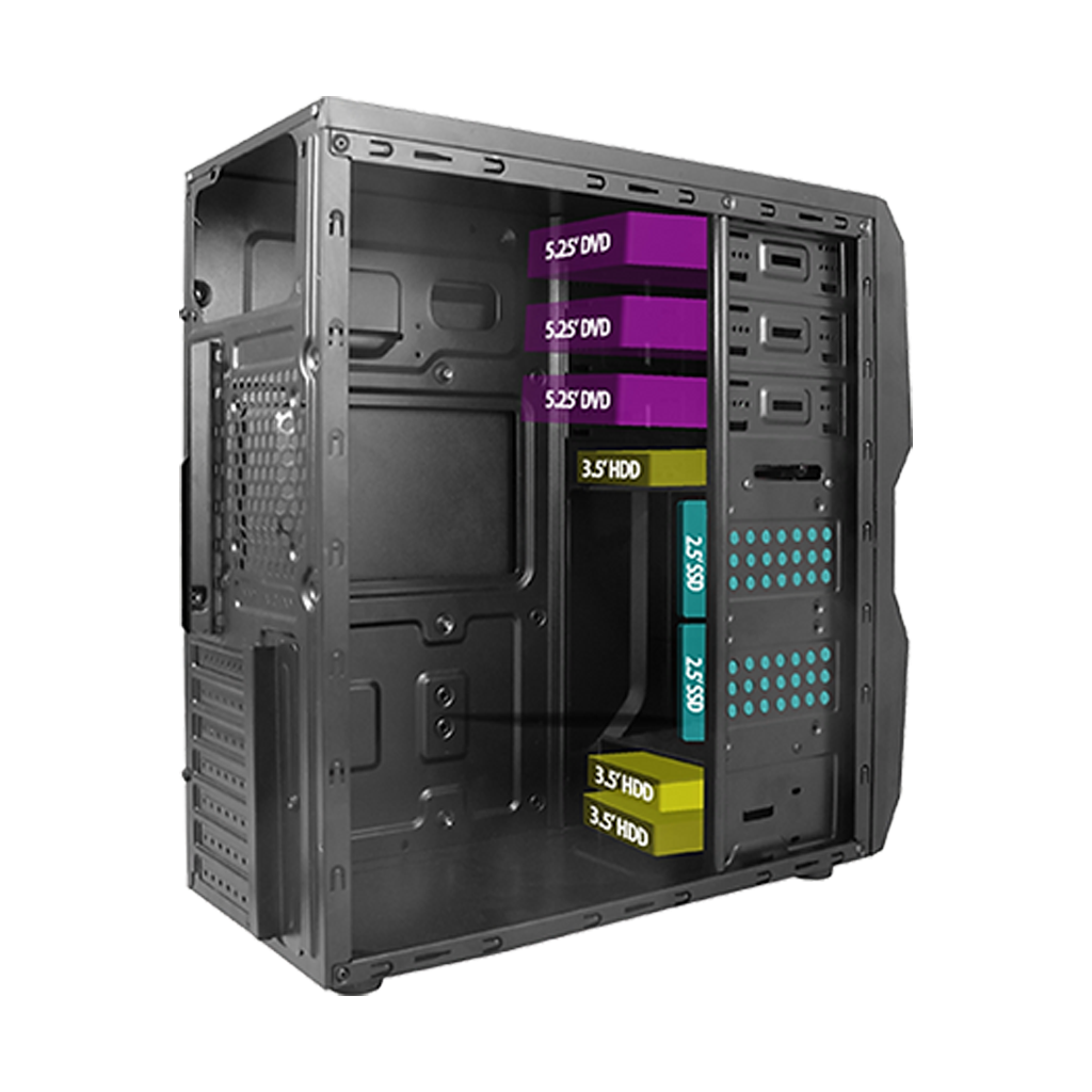 Vento TA-K61 Mid Tower 550W 80+ Siyah Atx Kurumsal Kasa