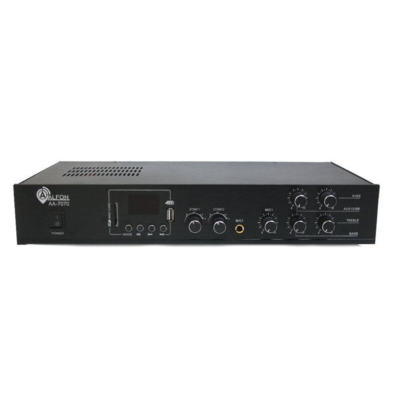 Alfon AA-7070 100W Usb/SD/ Bt 70-100V 2 Bölgeli Trafolu Anfi