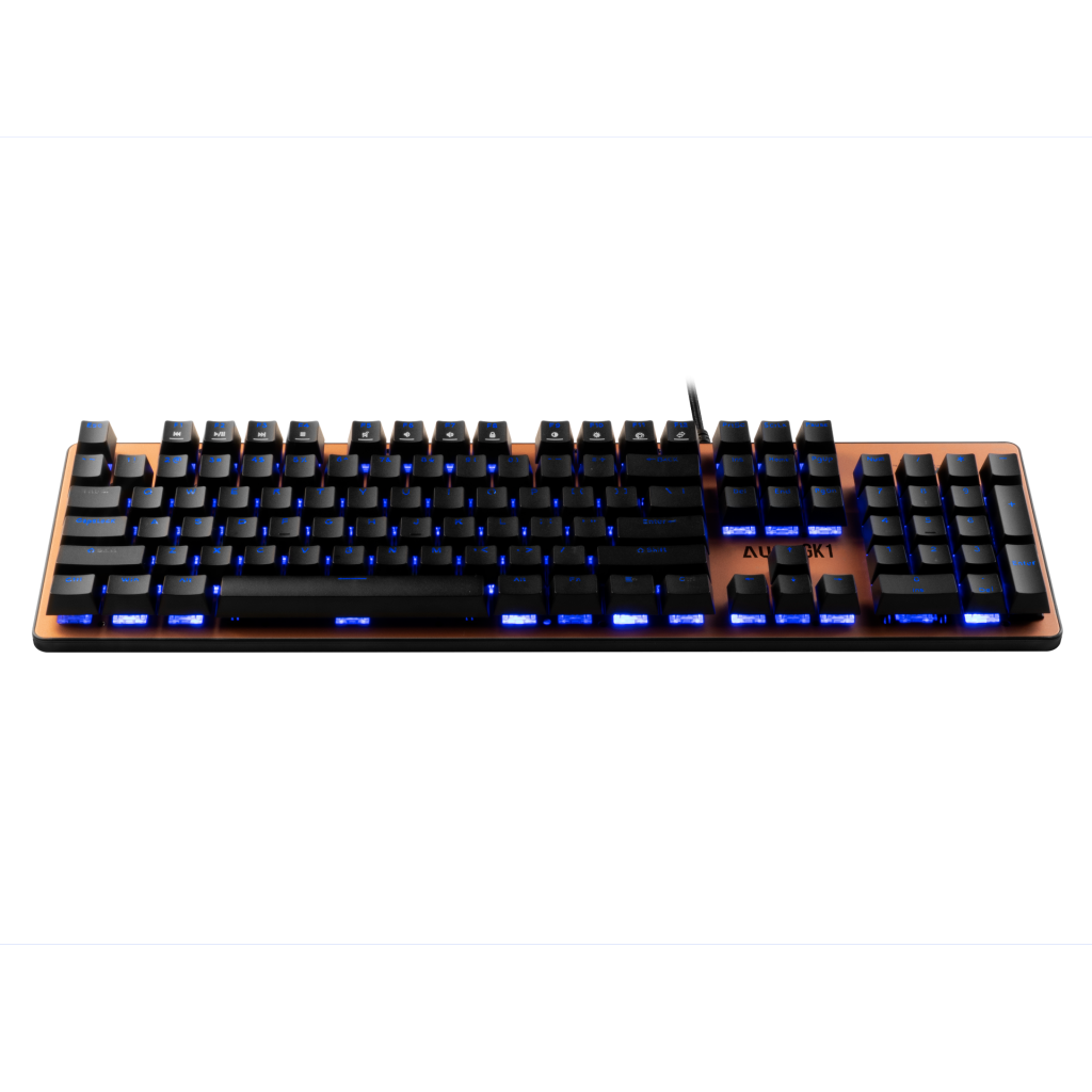 Gamdias Aura GK1 Usb Kablolu İngilizce Rainbow Backlight Red Mekanik Switch Bronz Edition Gaming Klavye