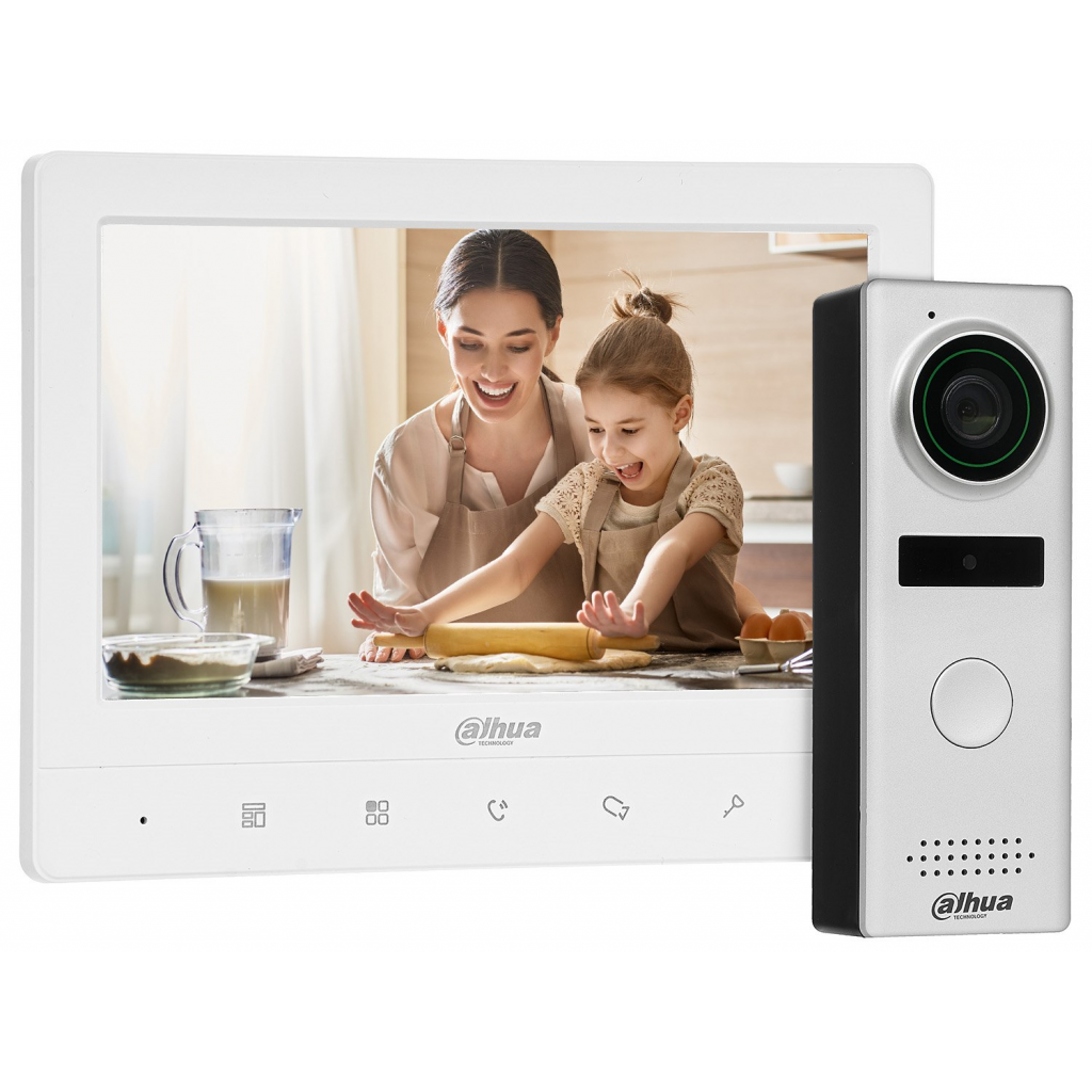 Dahua KTA02 Analog Villa Tipi Görüntülü İnterkom Kit 7 İnç Tft Ekran 1,3Mp Kamera Analog Villa Kit