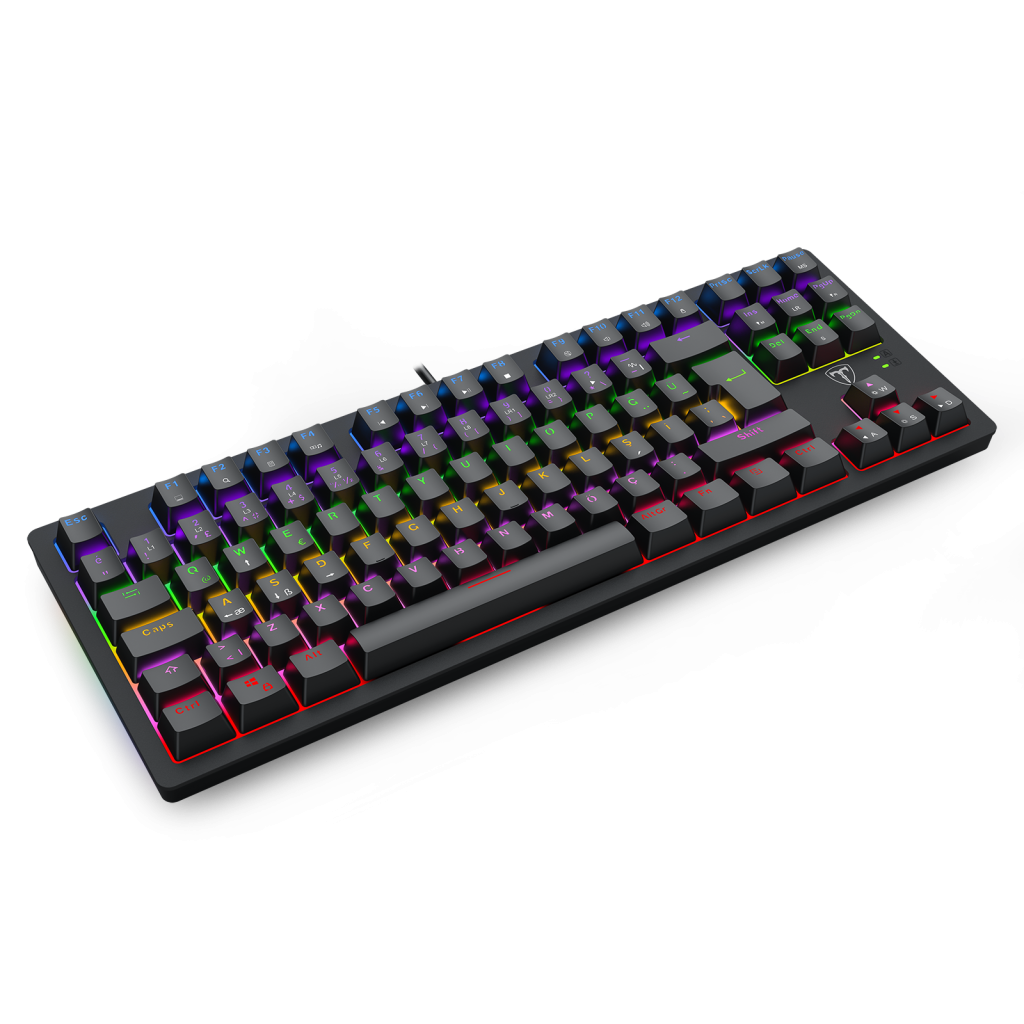 T-DAGGER Balı T-TGK311-BL Usb Kablolu Türkçe Q Rainbow Backlight Blue Mekanik Switch 87 Tuşlu Gaming Klavye