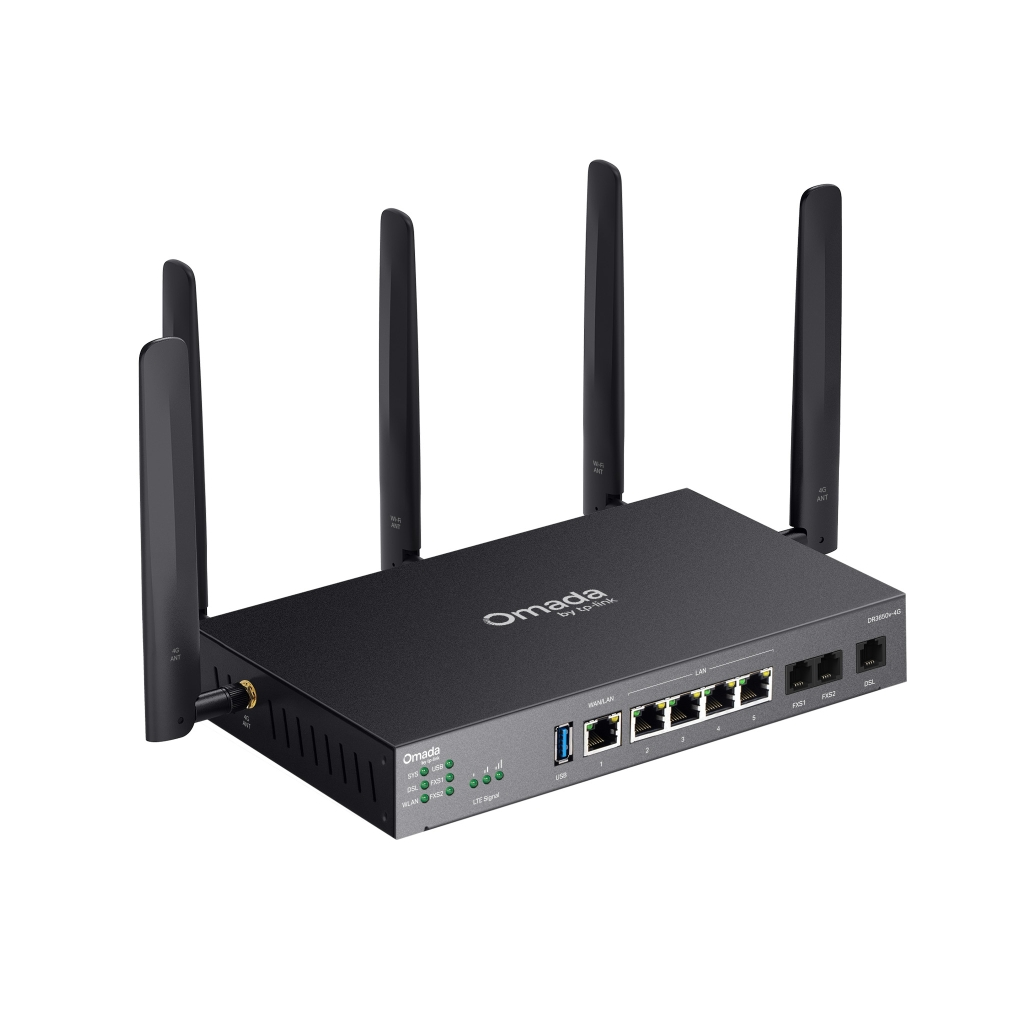 Omada DR3650v-4G Wi-Fi 6 AX3000 Dual Band Gigabit Masaüstü Load Balance Vpn Gateway