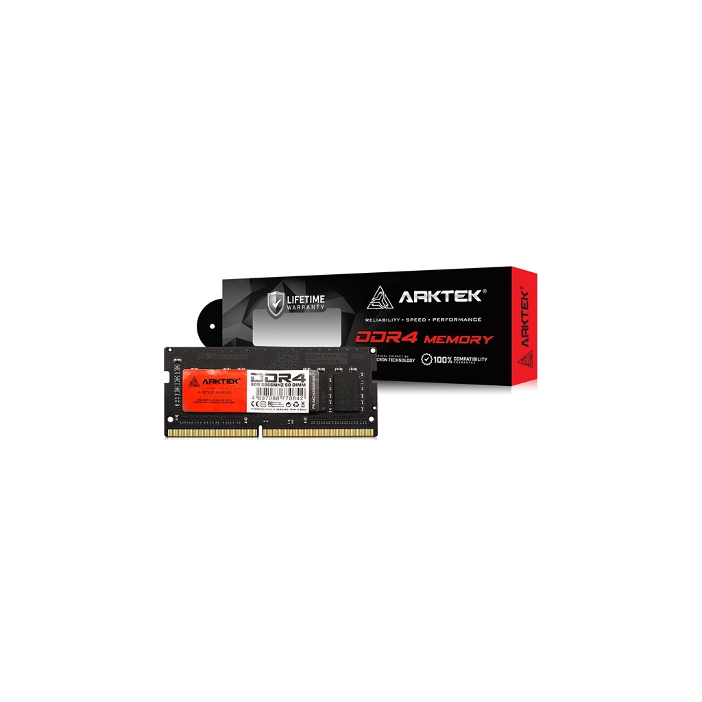 Arktek AKD4S8N2666 8GB DDR4 2666Mhz 1,2V CL19 Notebook Sodımm Ram