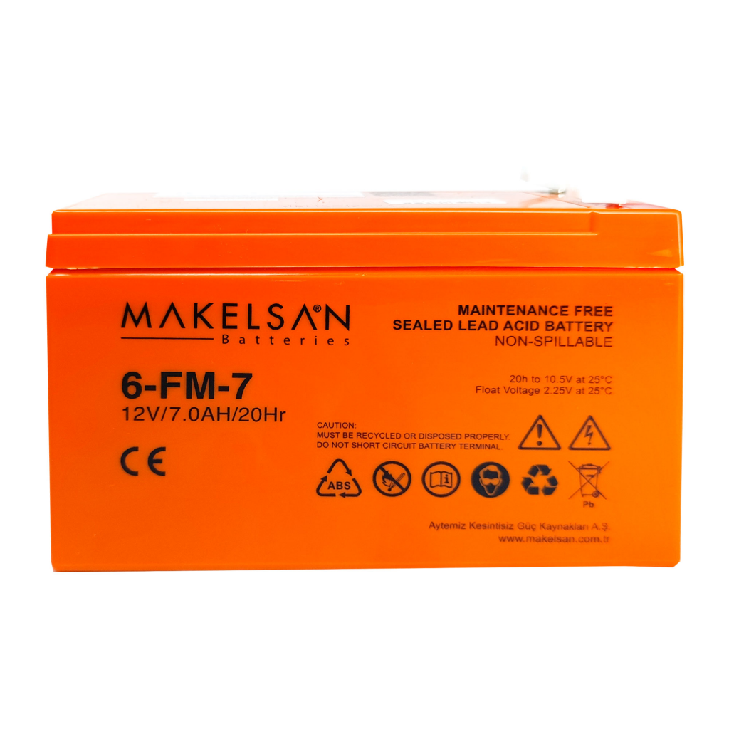 Makelsan 12V 7Ah Bakımsız Kuru Akü. Ups İçin Uygundur.