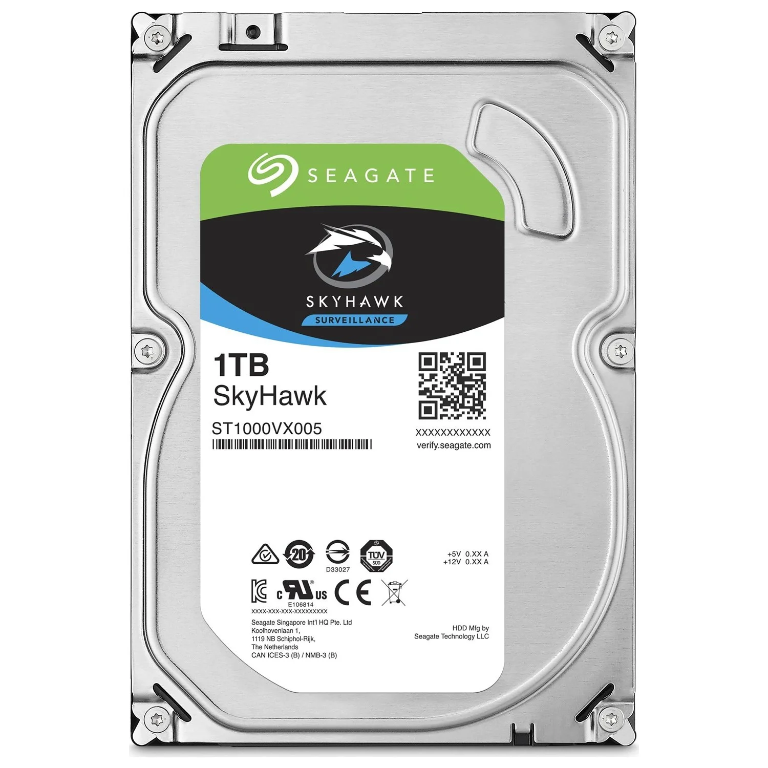 Seagate 1 Tb 3.5 Skyhawk Sata 5400rpm 256mb 7/24 Guvenlık St1000vx013 (3 Yıl Resmı Dıst Garantılı)