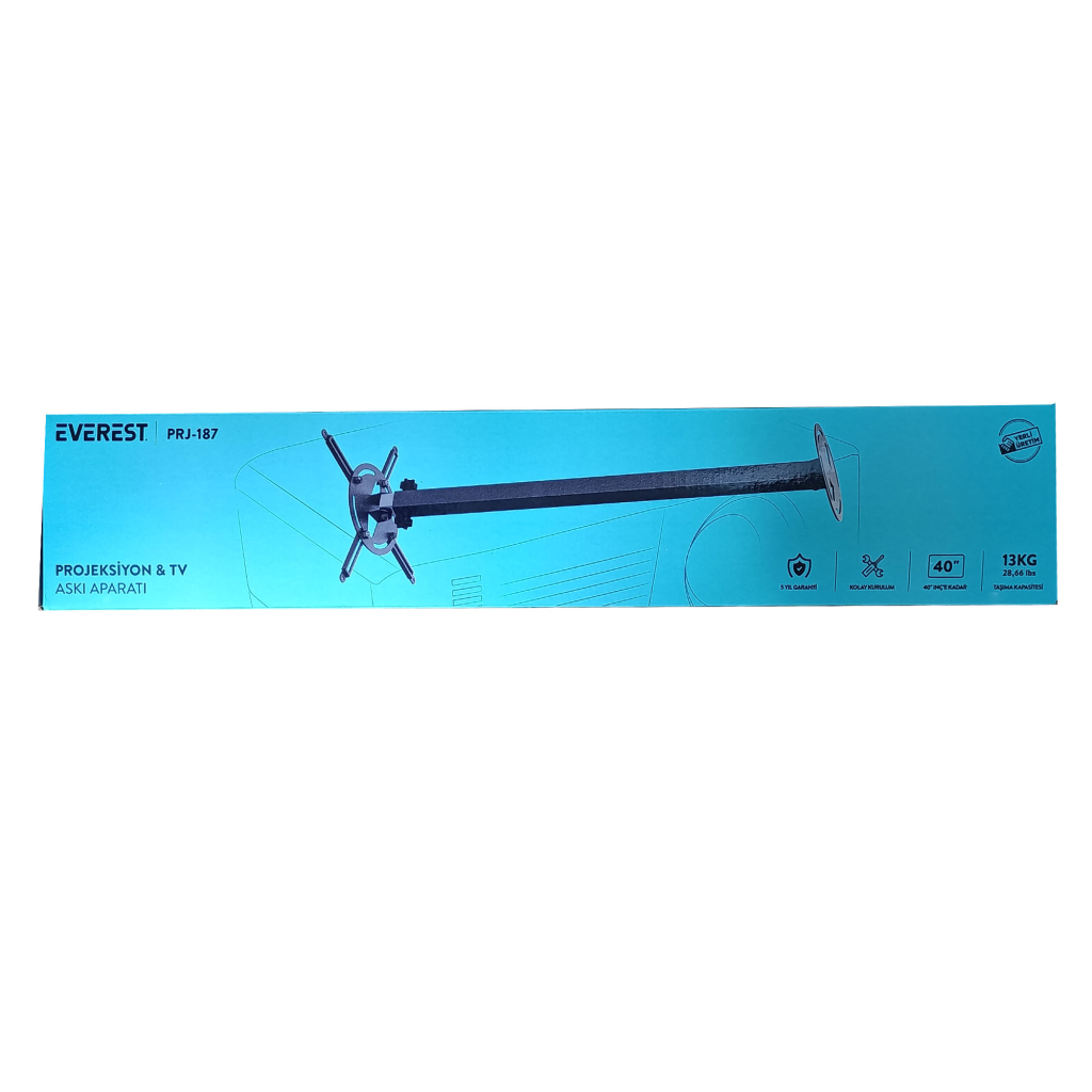 Everest PRJ-187 Teleskopik Ayak (63-102cm) 13kg Taşıma Projeksiyon Askı Aparatı