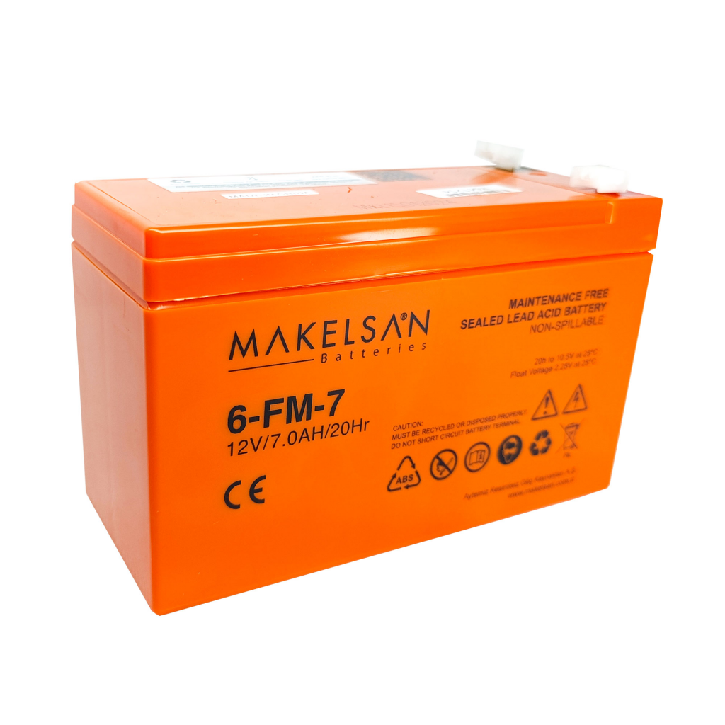 Makelsan 12V 7Ah Bakımsız Kuru Akü. Ups İçin Uygundur.