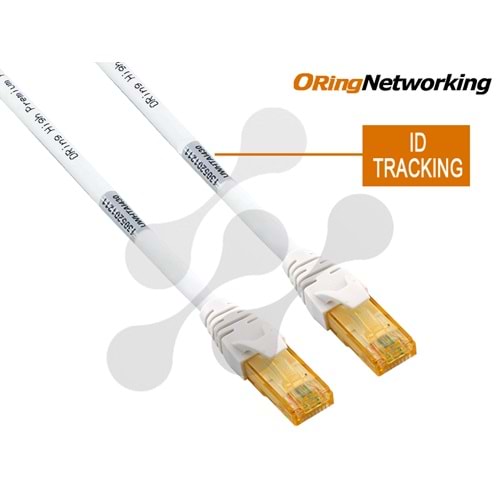 1MT Oring PC-U0601WH Patch Kablo CAT6 U/UTP Bc 24AWG 7*0.20 Lszh Beyaz