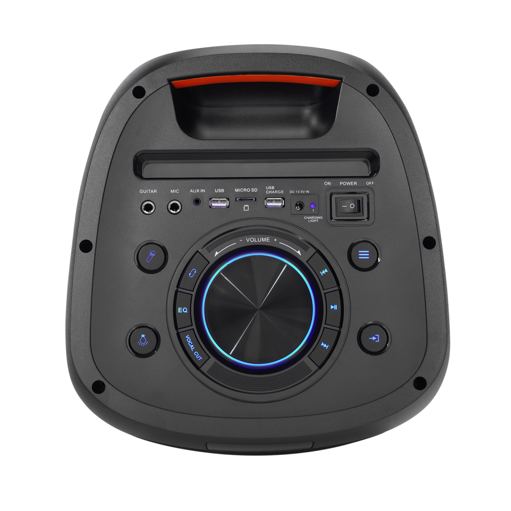 Mıcrolab M61 80W Taşınabilir BT/USB/AUX/TF/TWS Rgb Işıklı 2400mAh Batarya 2adet Vhf Mikrofon Karaoke/Parti Bluetooth Speaker,