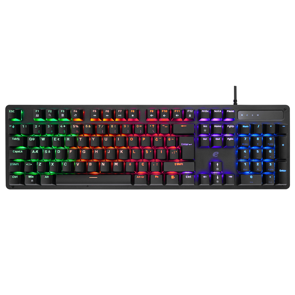 Acer Emachines EAK104 Siyah Usb Kablolu Rgb Backlight Red Mekanik Switch Türkçe Q 104 Tuşlu Gaming Klavye