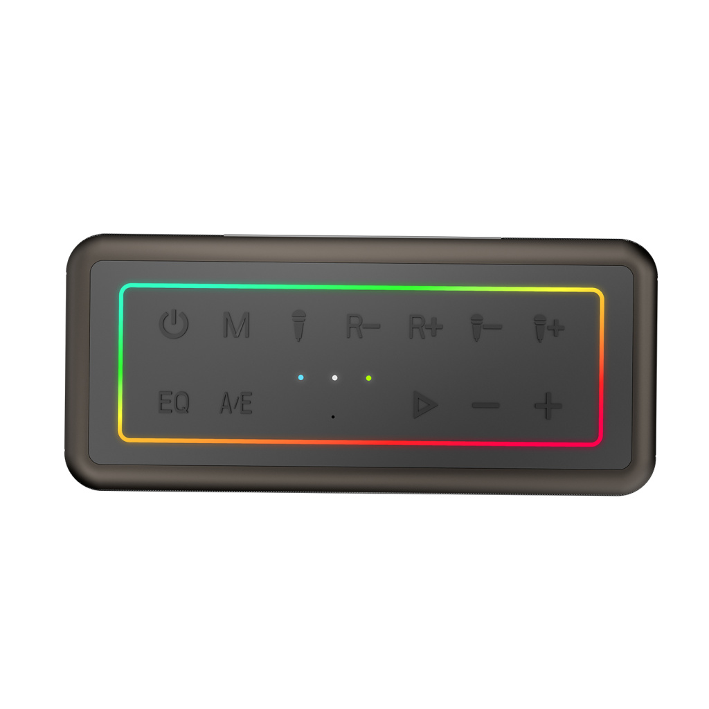 Mıcrolab M60 Vega 100W Taşınabilir BT/USB/AUX/TF/Type-C Rgb Işıklı 15000mAh Batarya 2adet Mikrofon Karaoke/Parti Bluetooth Speaker,
