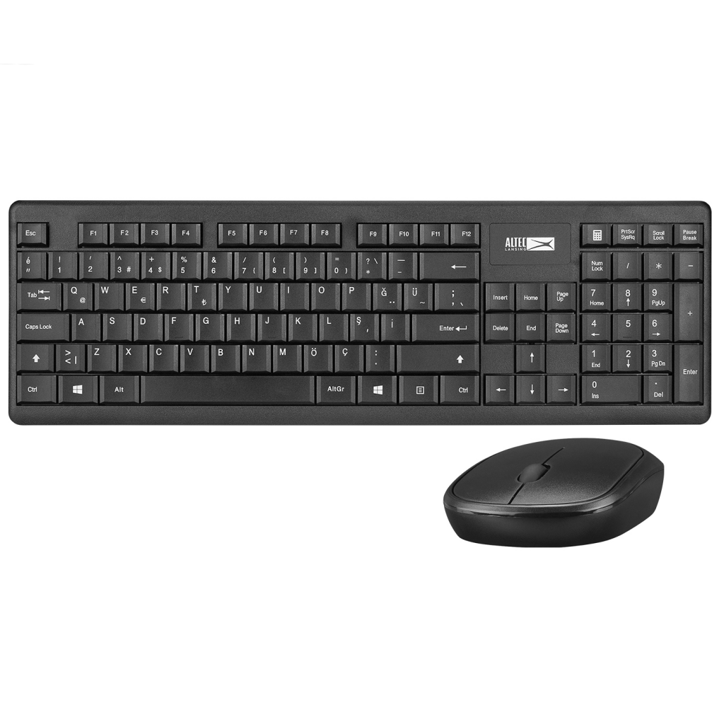 Altec Lansing ALBC6314 Siyah 2.4Ghz Kablosuz Türkçe Q Klavye Mouse Set