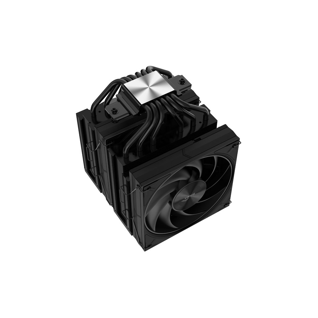 Sama A60B Black 2x120mm Mono Fan Kule Tipi Hava Soğutma 6 Adet Gelişmiş Siyah Kaplamalı Bakır Isı Borusu Cpu Fan (amd Ve Intel Tüm İşlemciler İle Uyumlu)