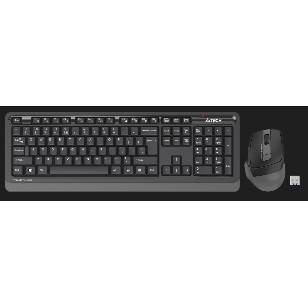 A4 Tech FG1035 Gri Fstyler 2.4Ghz Kablosuz Türkçe Q Klavye Mouse Set
