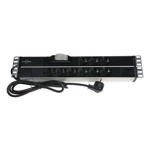 Racksis 9 Lu Alüminyum Grup PRİZ(2MM Kablo) 2.U (yatay)