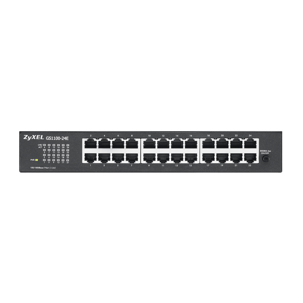 Zyxel GS1100-24E V3 24 Port Gigabit Yönetilemez Sessiz Rackmount Switch