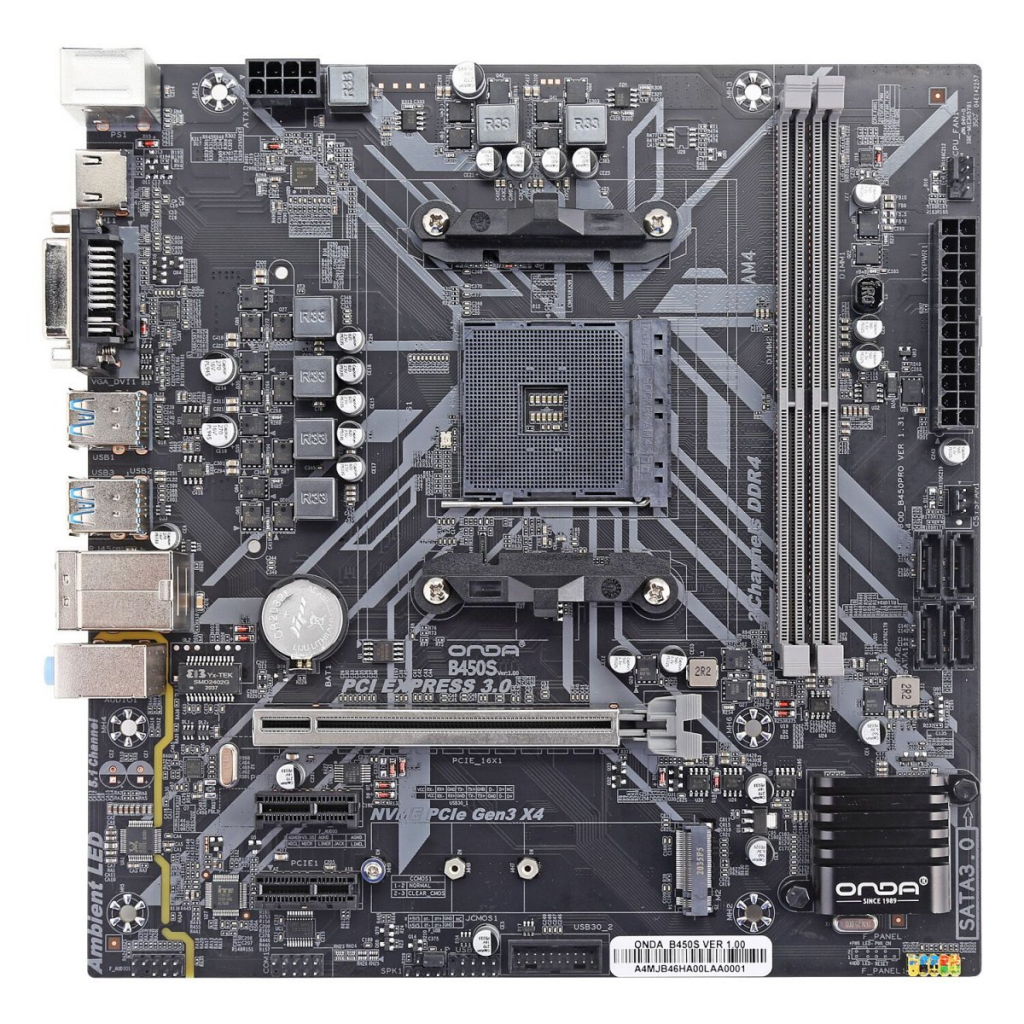 Arktek Alpha Force AK-B450M Eg 2xDDR4 M.2 D-SUB Dvı Hdmı AM4 Soket Anakart