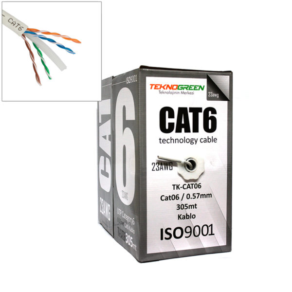 Teknogreen 305 Metre 23 Awg Utp CAT6