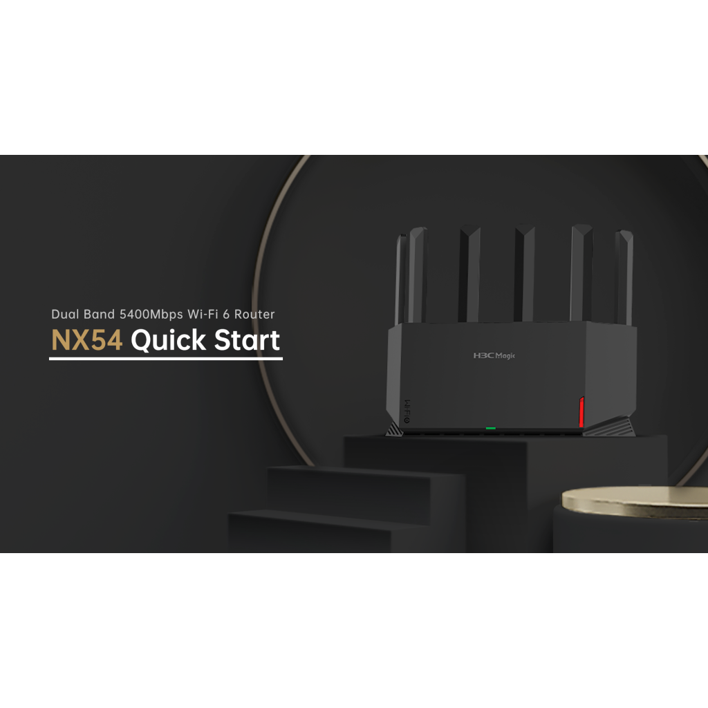 H3C Magic NX54 Dual Band Wifi 6 5400Mbps 4Port Gigabit 6ad Anten Masaüstü Router Access Point