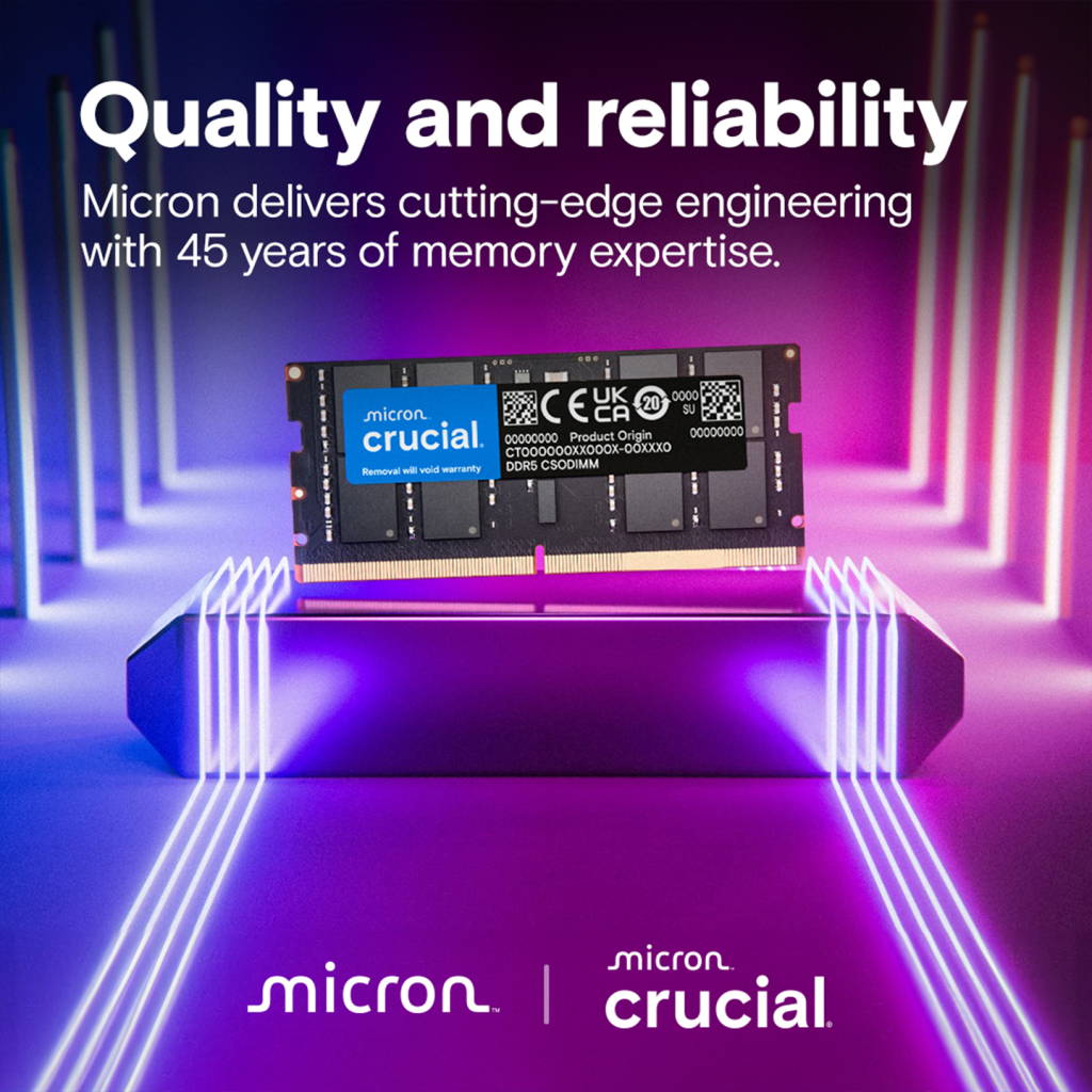 Crucıal CT16G64C52CS5 16Gb 6400Mhz DDR5 CL52 Sodımm Notebook Ram (by Micron)