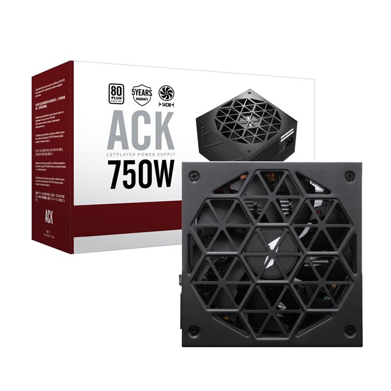 1ST Player Ack 750W 80+ Aktif Pfc 14CM Fan 5 Yıl Garantili Siyah Güç Kaynağı