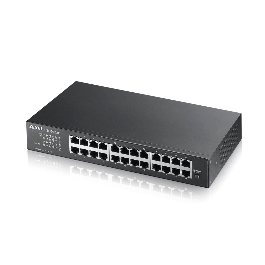 Zyxel GS1100-24E V3 24 Port Gigabit Yönetilemez Sessiz Rackmount Switch