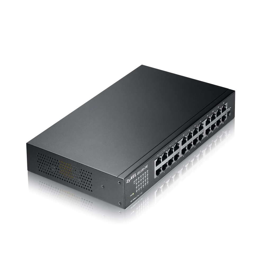 Zyxel GS1100-24E V3 24 Port Gigabit Yönetilemez Sessiz Rackmount Switch