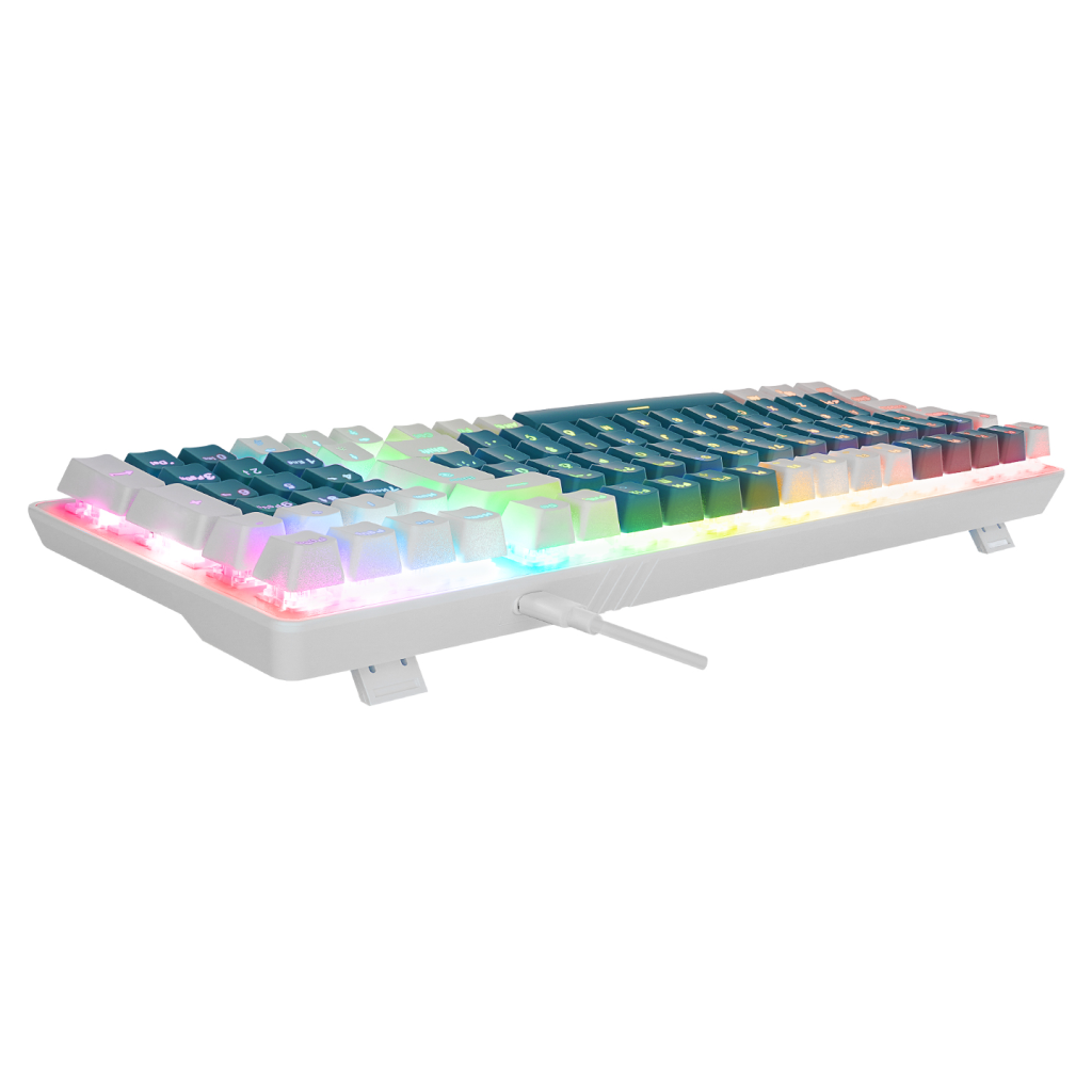 Acer Emachines EAK100 Yeşil/Beyaz Usb Kablolu Rgb Backlight Red Mekanik Switch Türkçe Q 100 Tuşlu Gaming Klavye