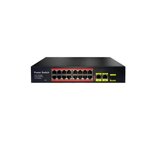 URANIUM Poe-1621sfp-200w 16 Fe Poe + 2 Ge + 1 Sfp 200w Swİtch