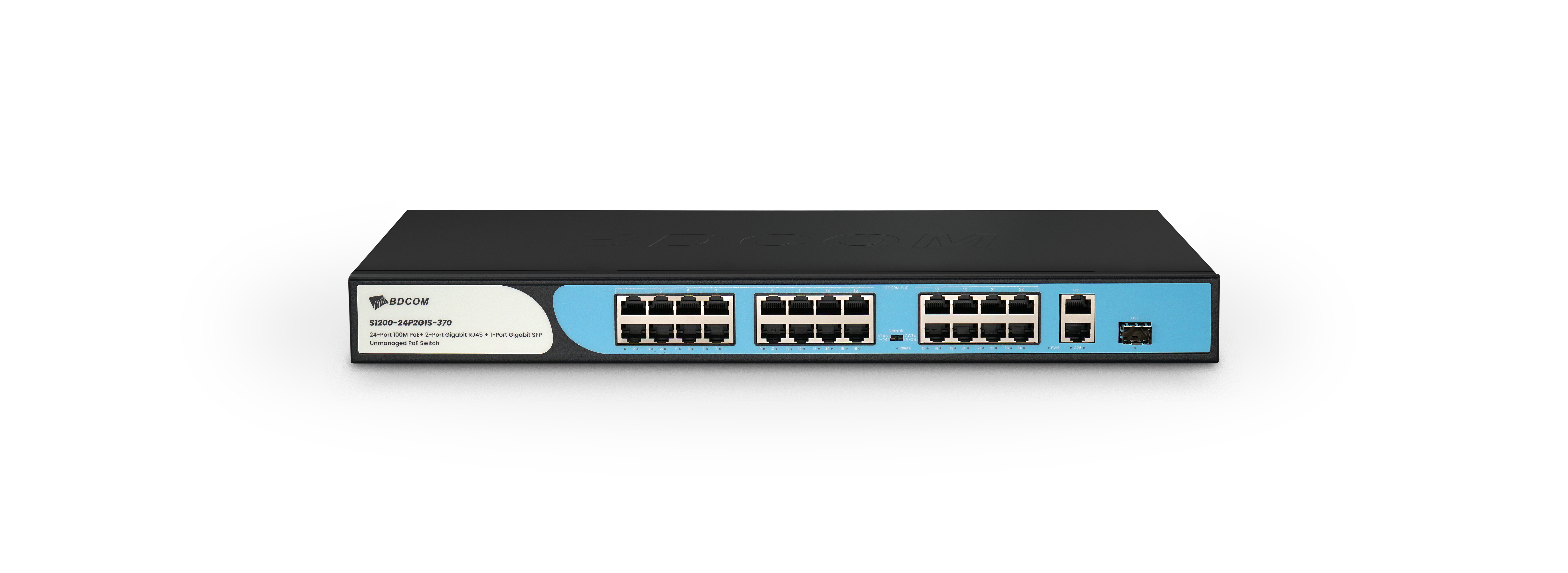 Bdcom S1200-24P2G1S-370 24 Port 10/100 +2 Port 10/100/1000 Gigabit Uplink 1 Port Sfp 370W Poe Switch