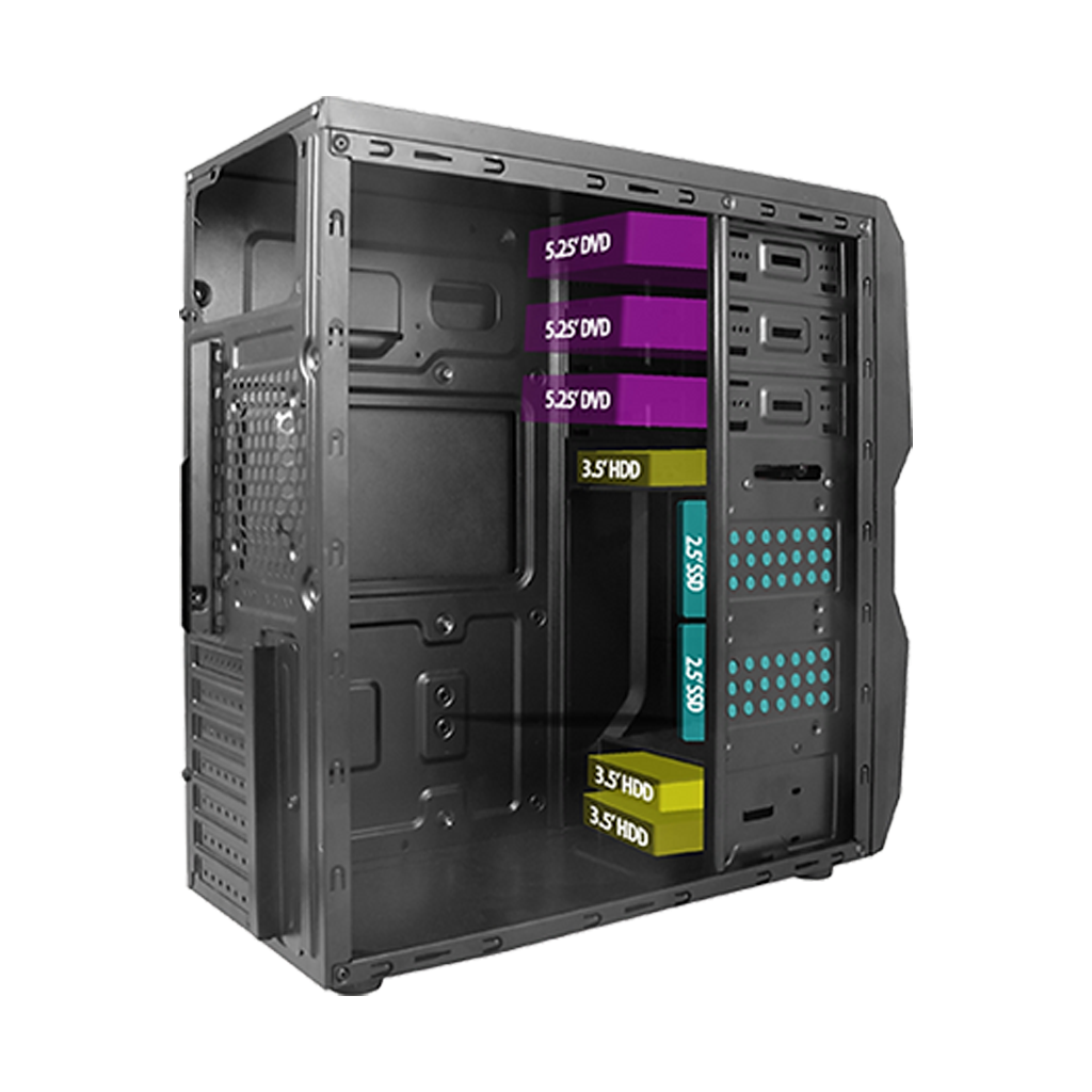 Vento TA-K61 Mid Tower 650W 80+ Siyah Atx Kurumsal Kasa