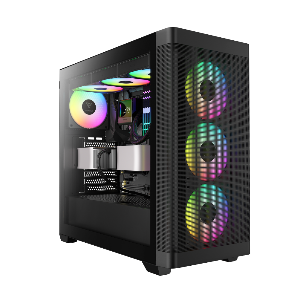Gamdias Athena M3 1600W Tempered Glass Type-C Mesh Ön Panel Argb Atx Professional Gamıng Kasa