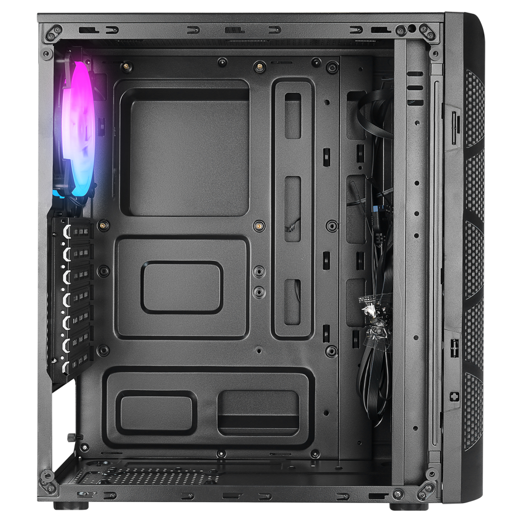 Everest CREST-V1 Mesh Psu Yok 4x12cm Rgb Fan Temperli Cam Yan Panel Atx Gamıng Kasa