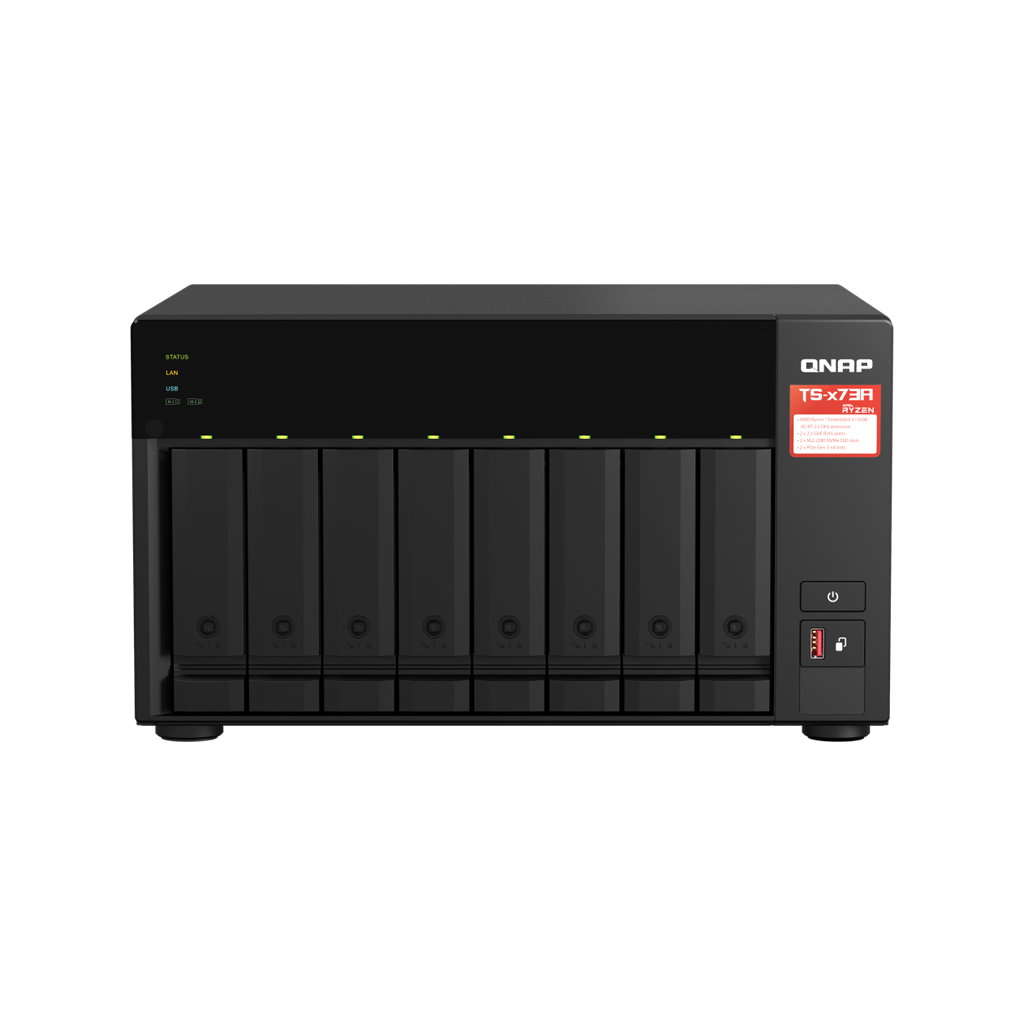 Qnap Turbonas TS-873A 8Gb Ram 8xYuvalı Tower Nas