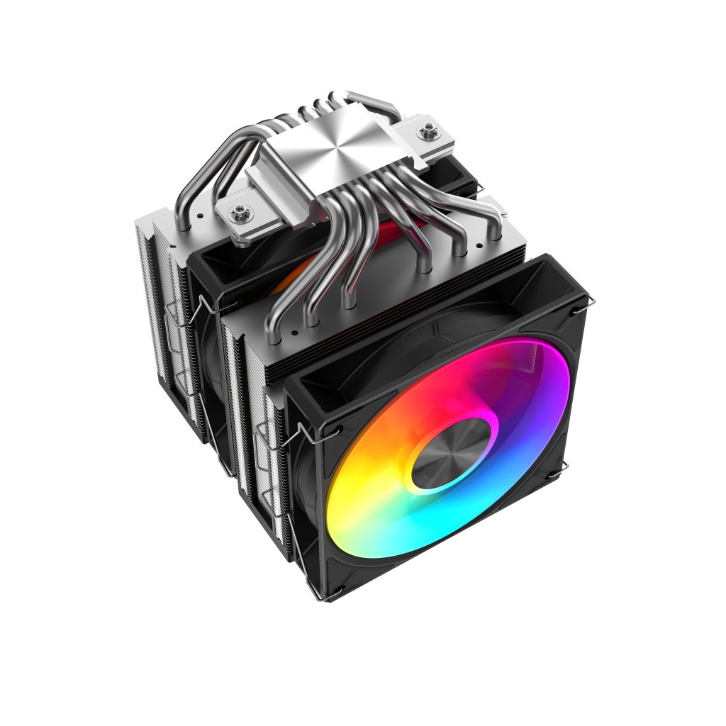 Sama A60L Black 2x120mm Argb Fan Kule Tipi Hava Soğutma 6 Adet Gelişmiş Nikel Kaplı Bakır Isı Borusu Cpu Fan (amd Ve Intel Tüm İşlemciler İle Uyumlu)