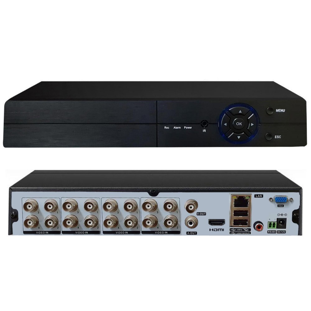 Avenir AV-TC16GM 16 Kanal 1080N Ahd Kayıt Cihazı H.265 16 Kanal Ahd + 4 Adet Ip Destekler+video Out Çıkışlı Tüz Tanıma Özellikli