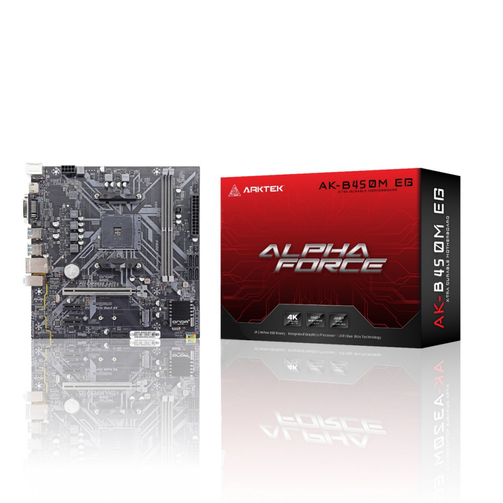 Arktek Alpha Force AK-B450M Eg 2xDDR4 M.2 D-SUB Dvı Hdmı AM4 Soket Anakart