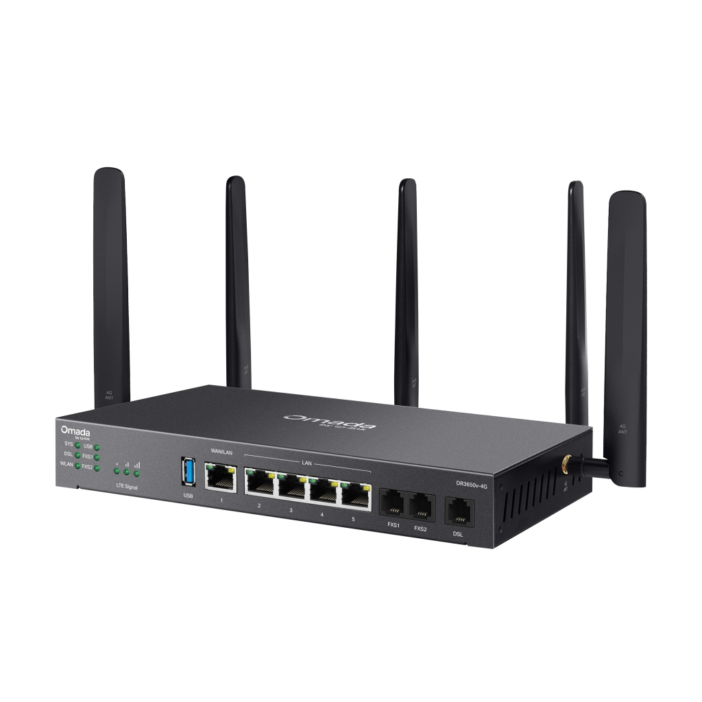 Omada DR3650v-4G Wi-Fi 6 AX3000 Dual Band Gigabit Masaüstü Load Balance Vpn Gateway