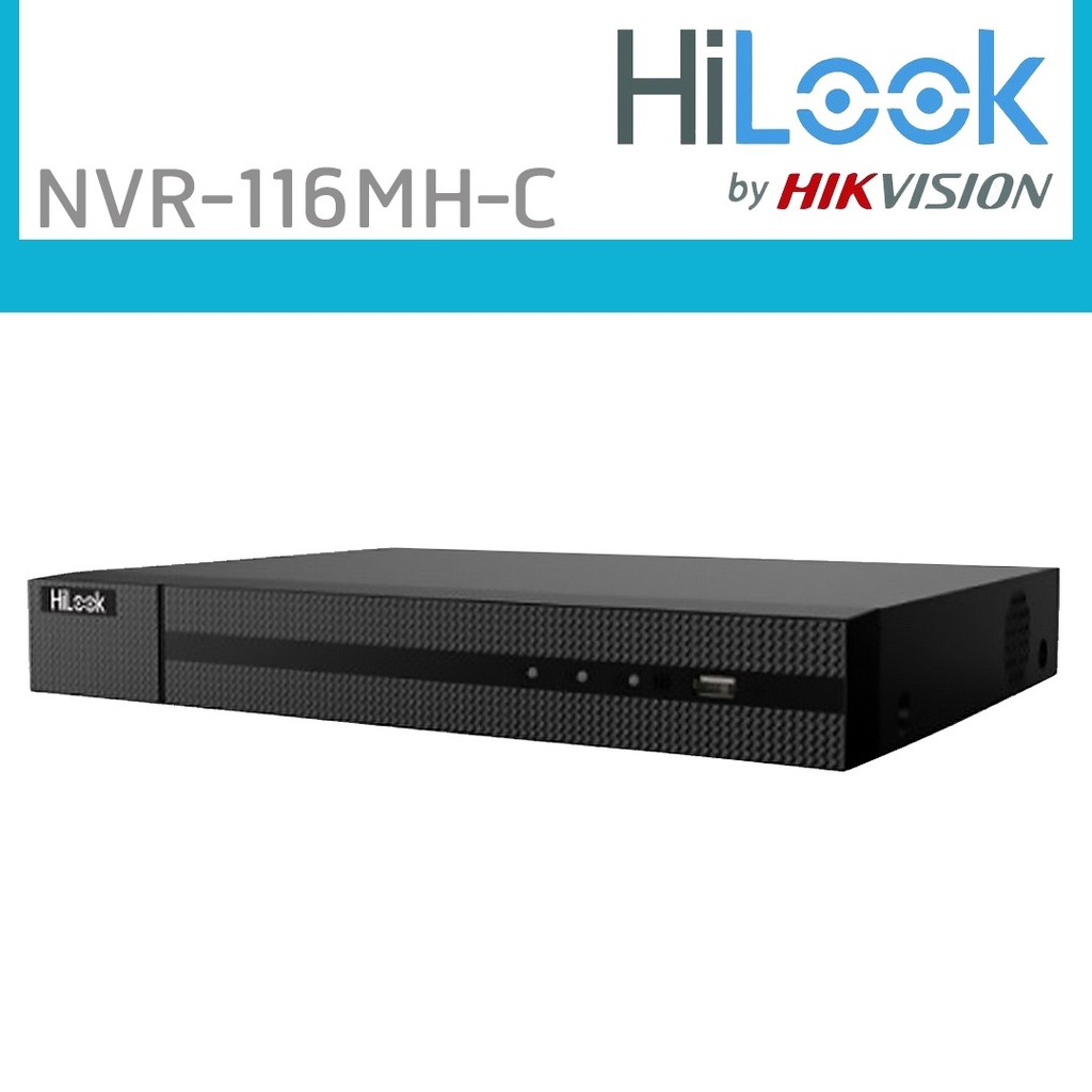 HiLook NVR-116MH-C 16Kanal 8Mpix H265+ 1 Hdd Desteği 1080P Kayıt 160Mbps Bant Genişliği 4K Motion Detection 2.0 Nvr